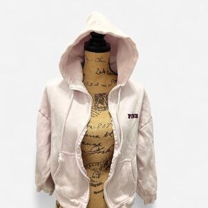 PINK Victoria's Secret Pale Pink Hooded Zip Jacket